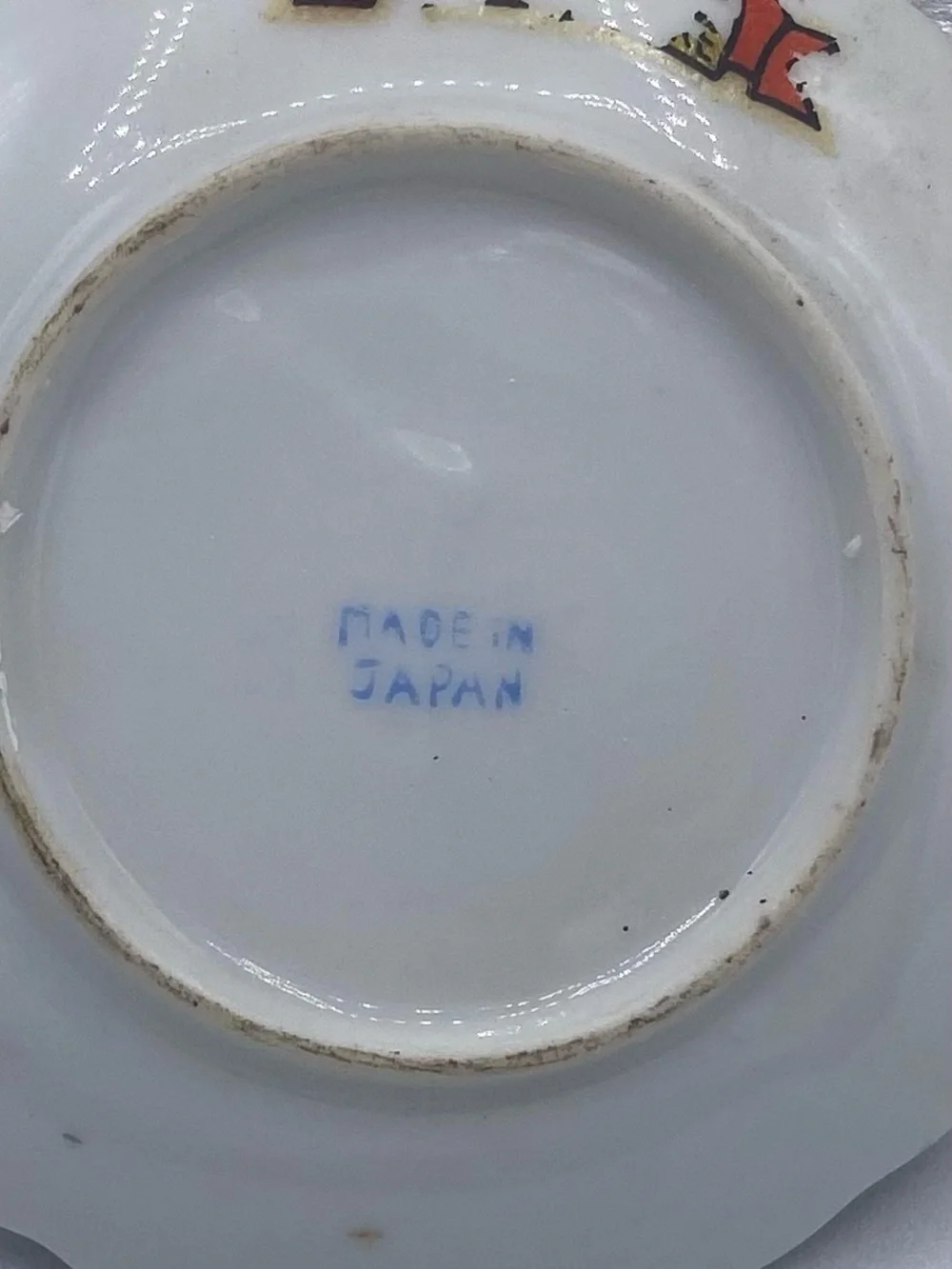 Vintage Miniature Hand Painted Japanese “Dragon-ware” Saucer Moriage Technique